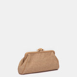 Kamelmarmorierte Party-Clutch