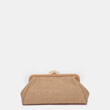Kamelmarmorierte Party-Clutch