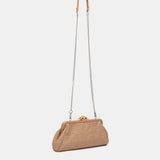 Kamelmarmorierte Party-Clutch