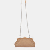 Kamelmarmorierte Party-Clutch