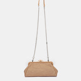 Kamelmarmorierte Party-Clutch