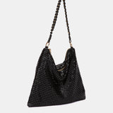 Bolso de fiesta en malla metálica negro