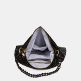 Bolso de fiesta en malla metálica negro