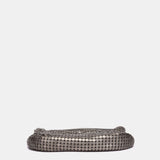 Bolso de fiesta en malla metálica plateada