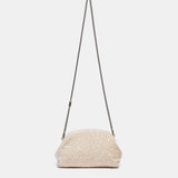 Bolso de fiesta con lentejuelas en beige