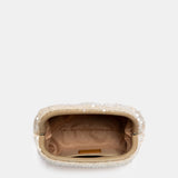 Bolso de fiesta con lentejuelas en beige