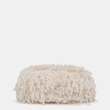 Bolso de fiesta de plumas beige