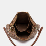Bolso de hombro en malla metálica ocre