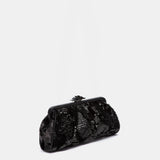 Black sequin evening bag.