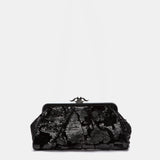 Black sequin evening bag.
