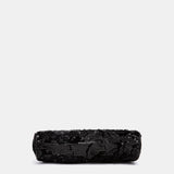 Black sequin evening bag.