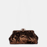 Brown sequin evening bag.