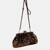 Brown sequin evening bag.