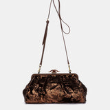 Brown sequin evening bag.