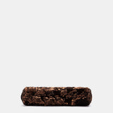 Brown sequin evening bag.