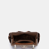 Brown sequin evening bag.