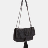 Bandolera de malla metálica negra