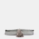 Bandolera de malla metálica plata
