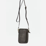 Bolso para el móvil de mujer de piel verde