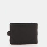 Women's leather card holder in black