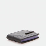 Women's leather card holder in black