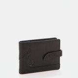 Women's leather card holder in black