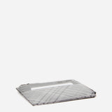 Women's leather wallet-card holder with grey checkered print