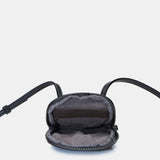 Bolso para el móvil de mujer en nylon acolchado negro