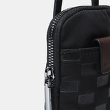Bolso para el móvil de mujer en nylon acolchado negro