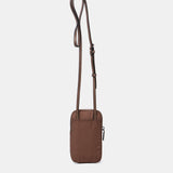 Bolso para el móvil de mujer en nylon acolchado taupe