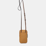 Bolso para el móvil de mujer en nylon acolchado ámbar