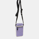 Mobile phone bag in lavender recycled fabrics