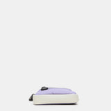 Mobile phone bag in lavender recycled fabrics