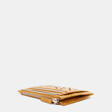 Damen-Kartenetui mit geprägtem gelbem Leder.