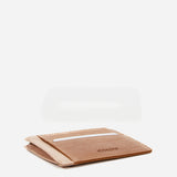 Women's card holder-wallet in cognac leather