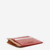 Women's red leather card holder-wallet