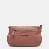 Kosmetiktasche aus rosa Leder