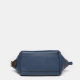 Blue leather toiletry bag