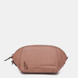 Orange leather toiletry bag