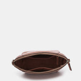 Orange leather toiletry bag