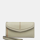 Cartera grande de piel en verde