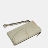 Cartera grande de piel en verde