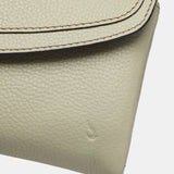 Cartera grande de piel en verde