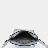 Mobile phone bag in grey leather