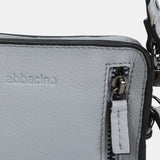 Mobile phone bag in grey leather