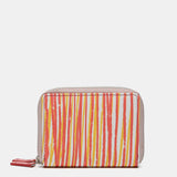 Cartera pequeña en piel con estampado en coral