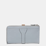 Large wallet in two-tone grey leather