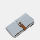 Large wallet in two-tone grey leather