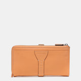 Large wallet in two-tone orange leather