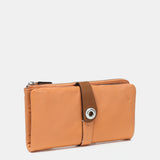 Large wallet in two-tone orange leather